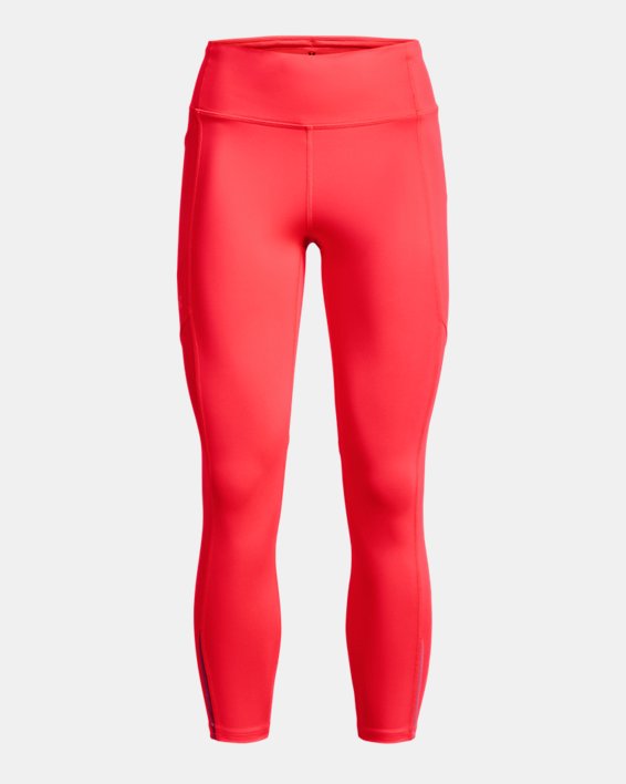 Women's UA Launch Ankle Tights, Red, pdpMainDesktop image number 6